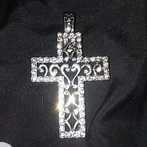 Jewelry - Sterling silver cross pendent with cz's Jewelry - Sterling silver cross pendent with cz's