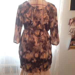 Printed Silk-like Sheath Dress