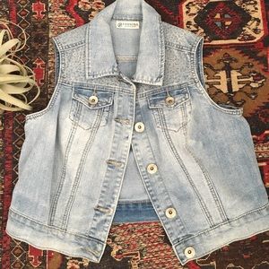 Studded BlueJjean Vest