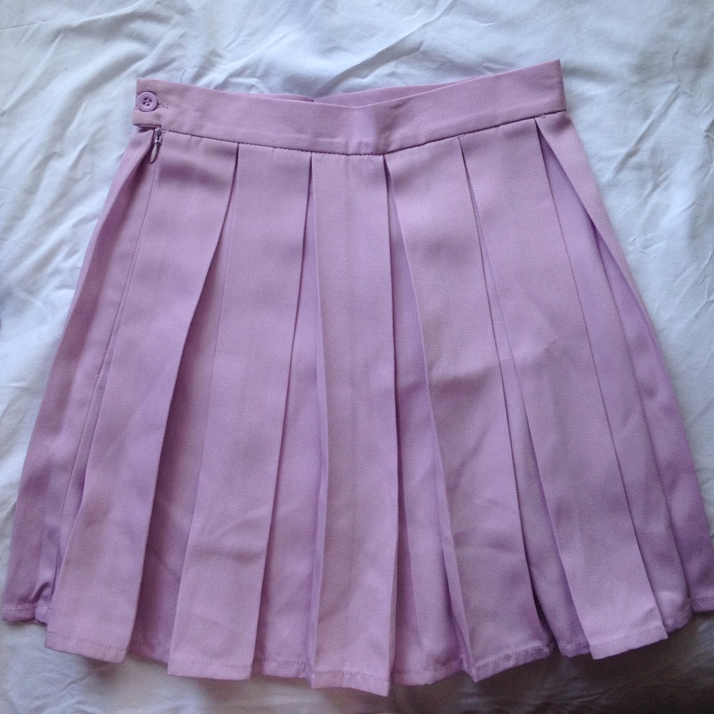 Pastel Purple Pleated Skirt