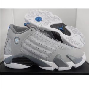 Jordan 14s grey and blue