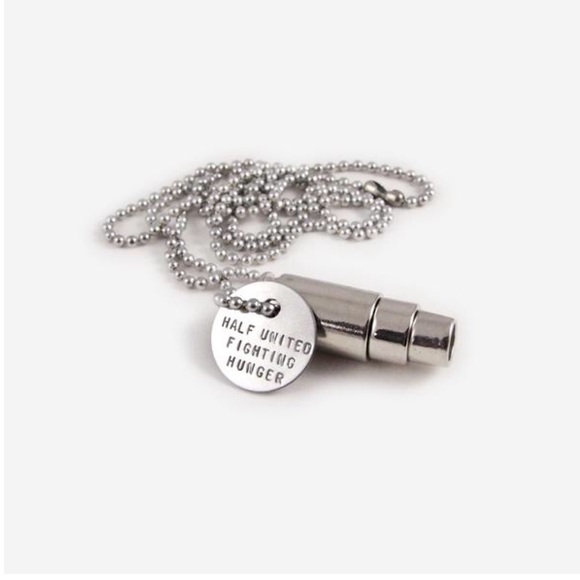 Silver Fighting Hunger Bullet Necklace - Picture 4 of 6