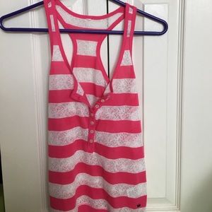 Aeropostale pink striped tank top