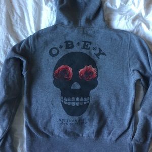 OBEY zip up hoodie