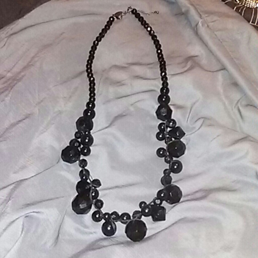 Black beaded Mark. Necklace