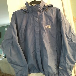 Blue North Face Windbreaker Jacket
