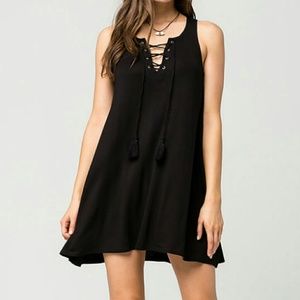 NWT Socialite Lace Up Swing Dress