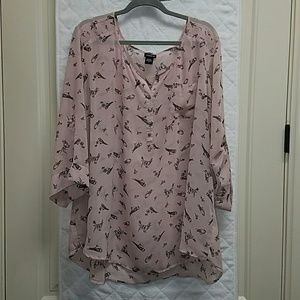 Torrid Vintage Bird Print Top