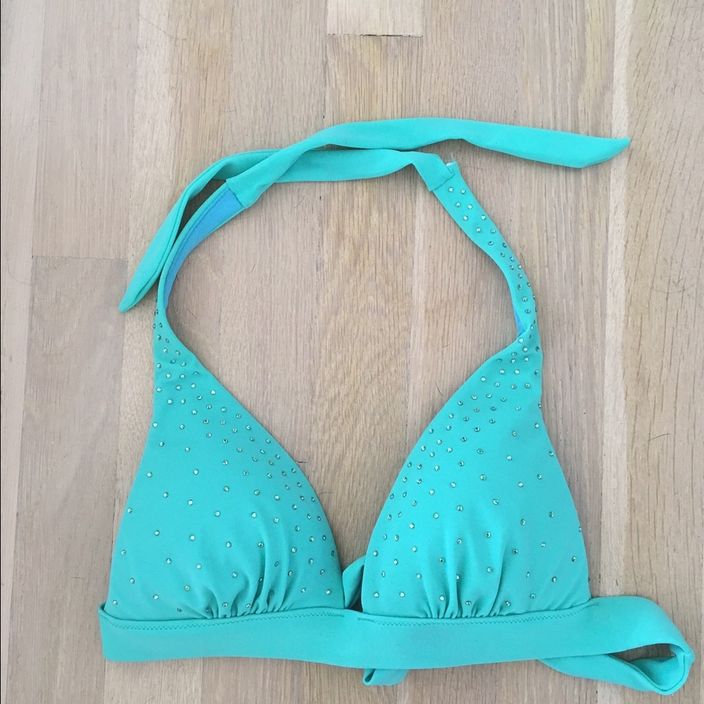 Victoria Secret Rhinestone Swim Suit Bikini Top