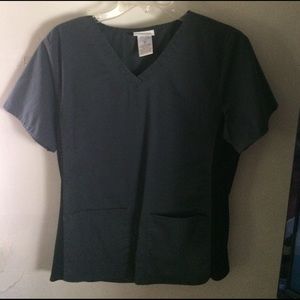 Pewter grey scrub top
