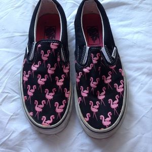RARE FLAMINGO SLIP ON VANS