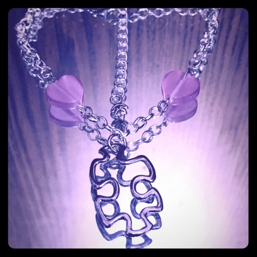 Puzzle Piece Pink Heart Bracelet