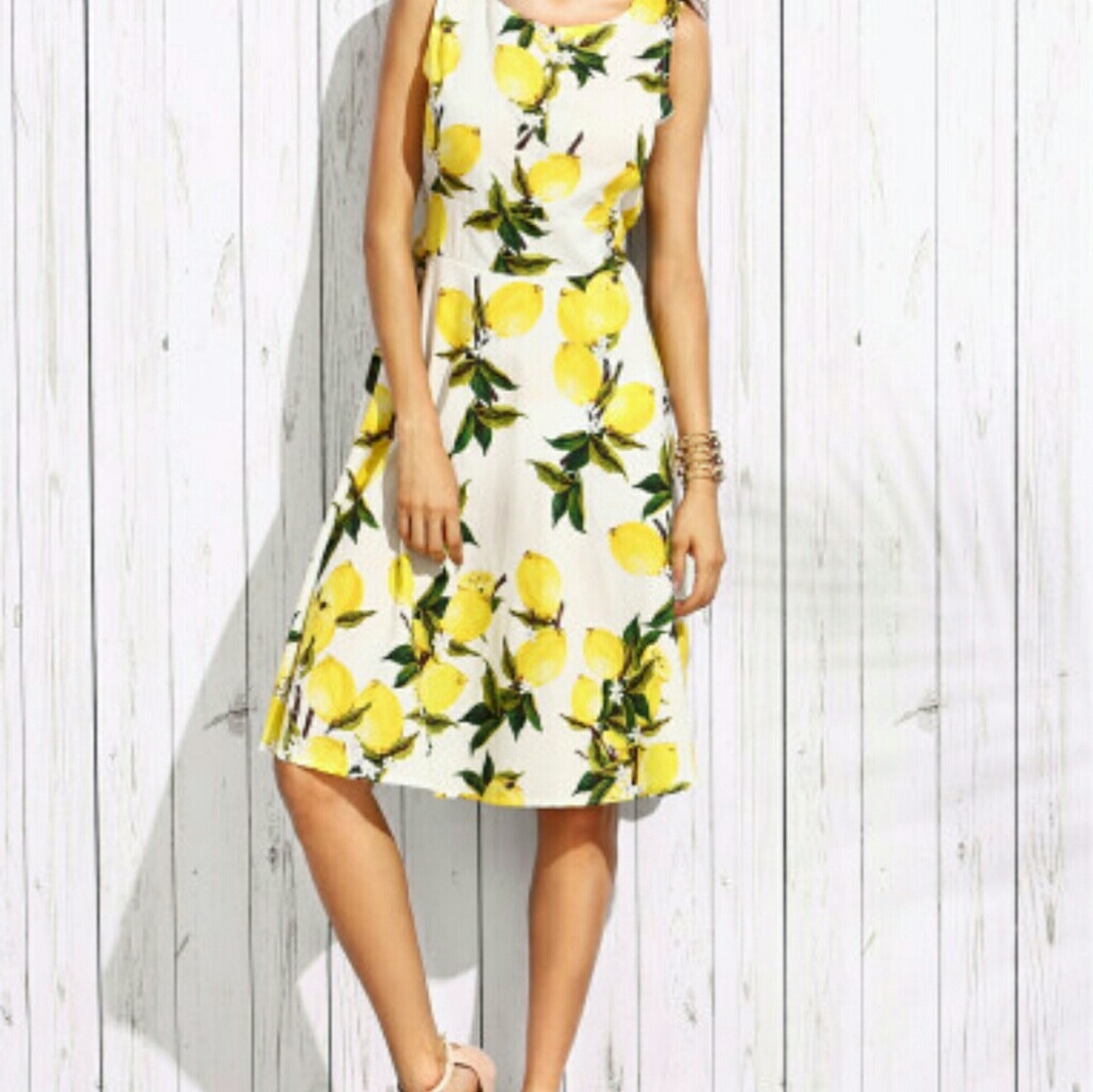 Lemon print dress