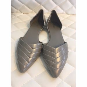 Melissa Petal Silver Jelly Flats