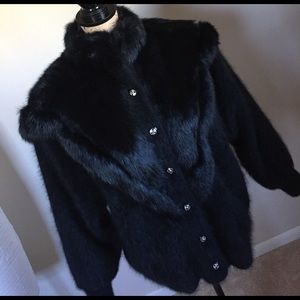 Vintage Black Angora & Rabbit Fur🐾🐾🐾
