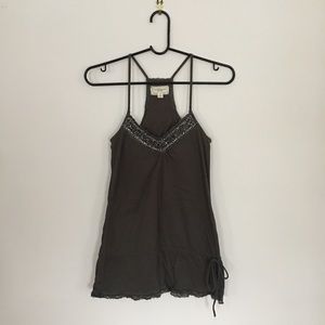 Abercrombie & Fitch beaded top, brown, S