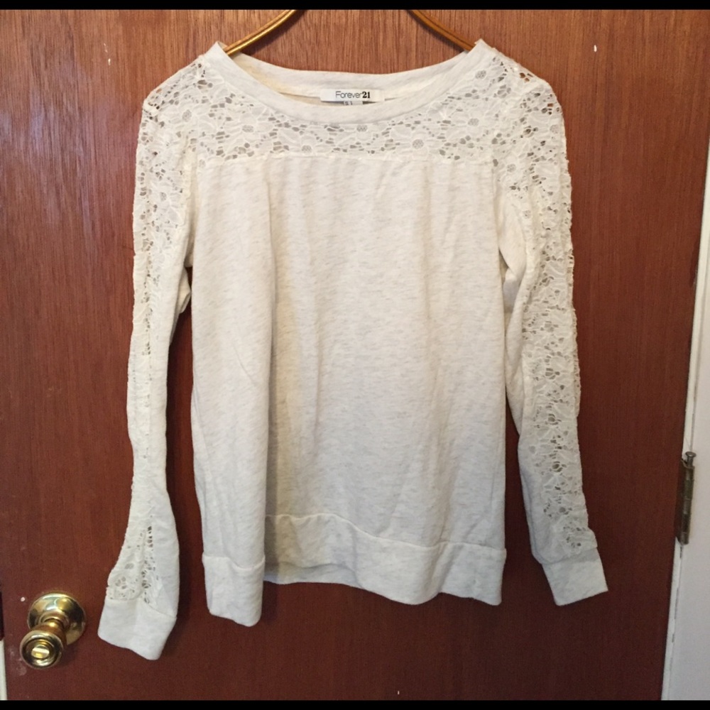 Long Sleeve Shirt with Floral Lace
