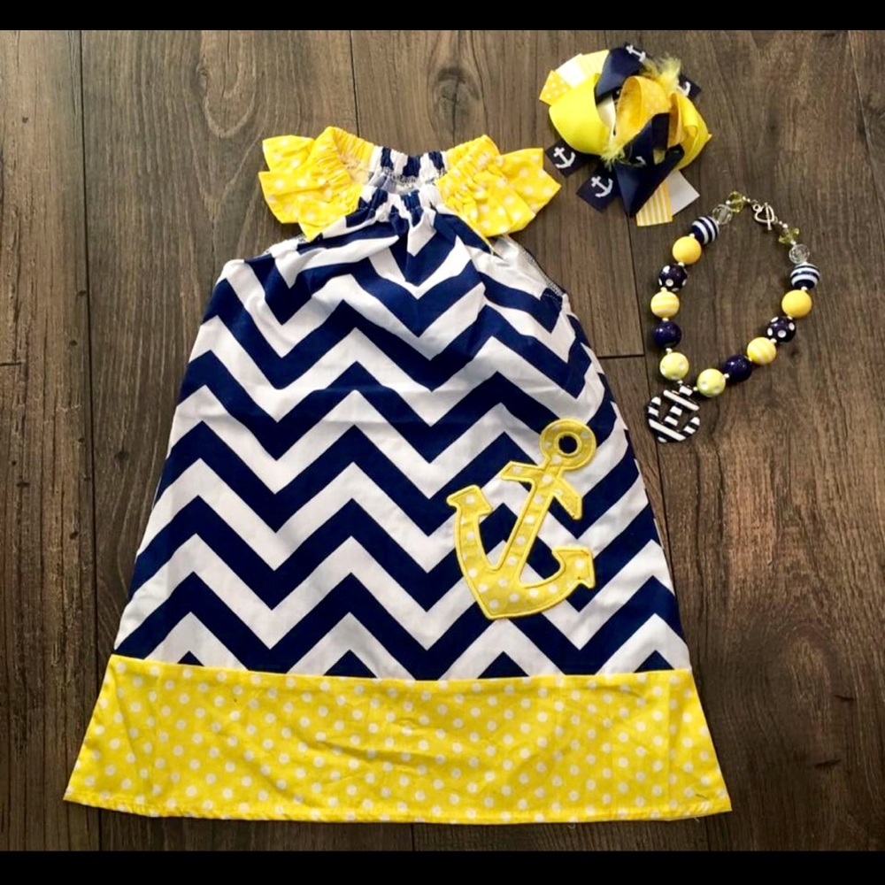 Anchor Pillow Case Dress Set