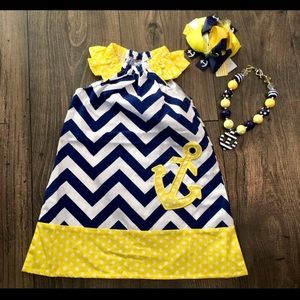 Anchor Pillow Case Dress Set