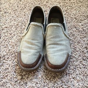 Timberland slip on shoes.