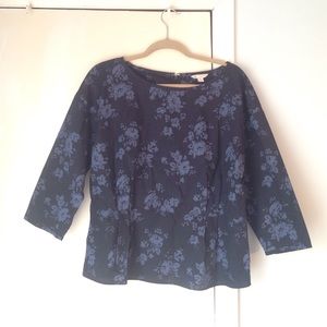 Gap Peplum 3/4 Length Sleeve Blouse