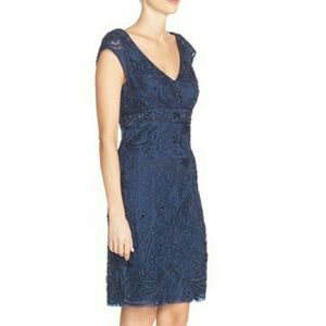 Sue Wong Navy Beaded Dress