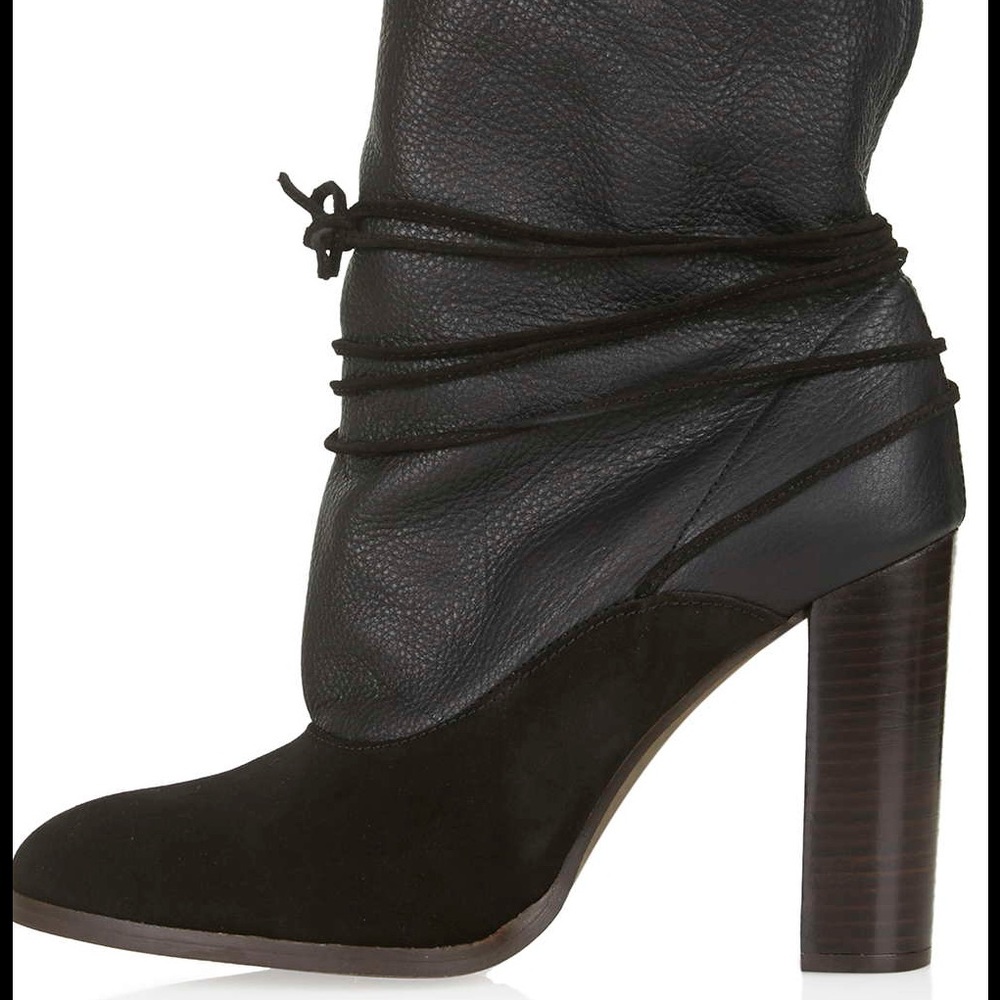 Topshop Hilary Tie-Up Ankle boots size 6