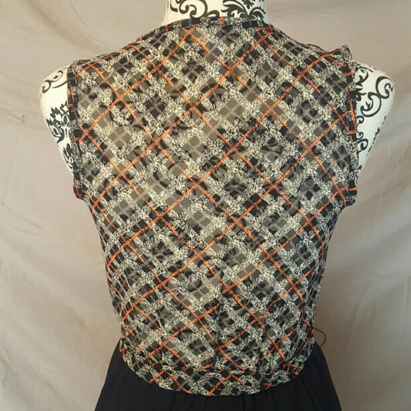 Plaid Print Wrap High Low Dress - Picture 5 of 8