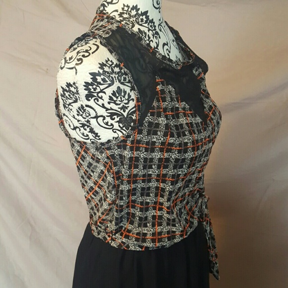 Plaid Print Wrap High Low Dress - Picture 8 of 8