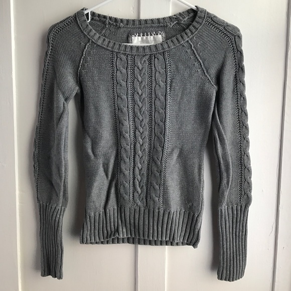 American Eagle Outfitters Sweaters - Grey Cable Knit Sweater