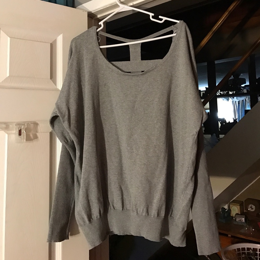 Cross back sweater
