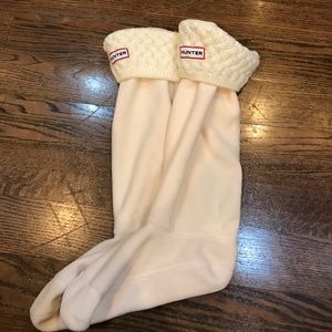 Hunter cream boot socks