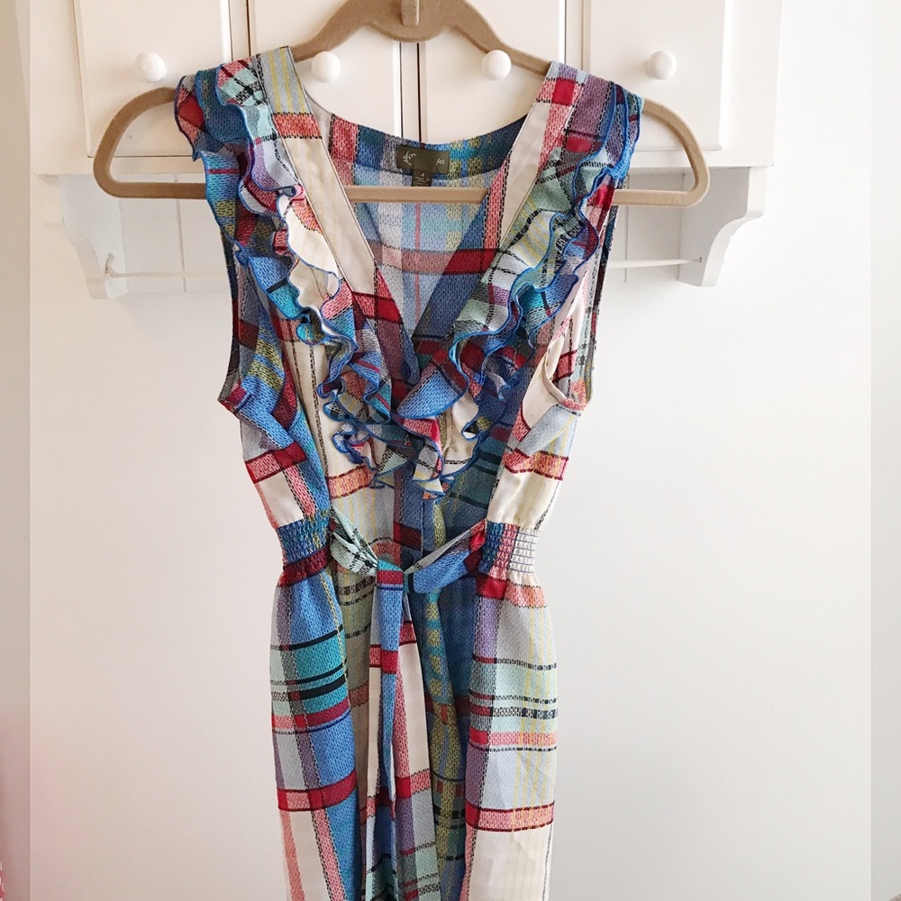 Anthropologie Plaid Sleeveless Tunic