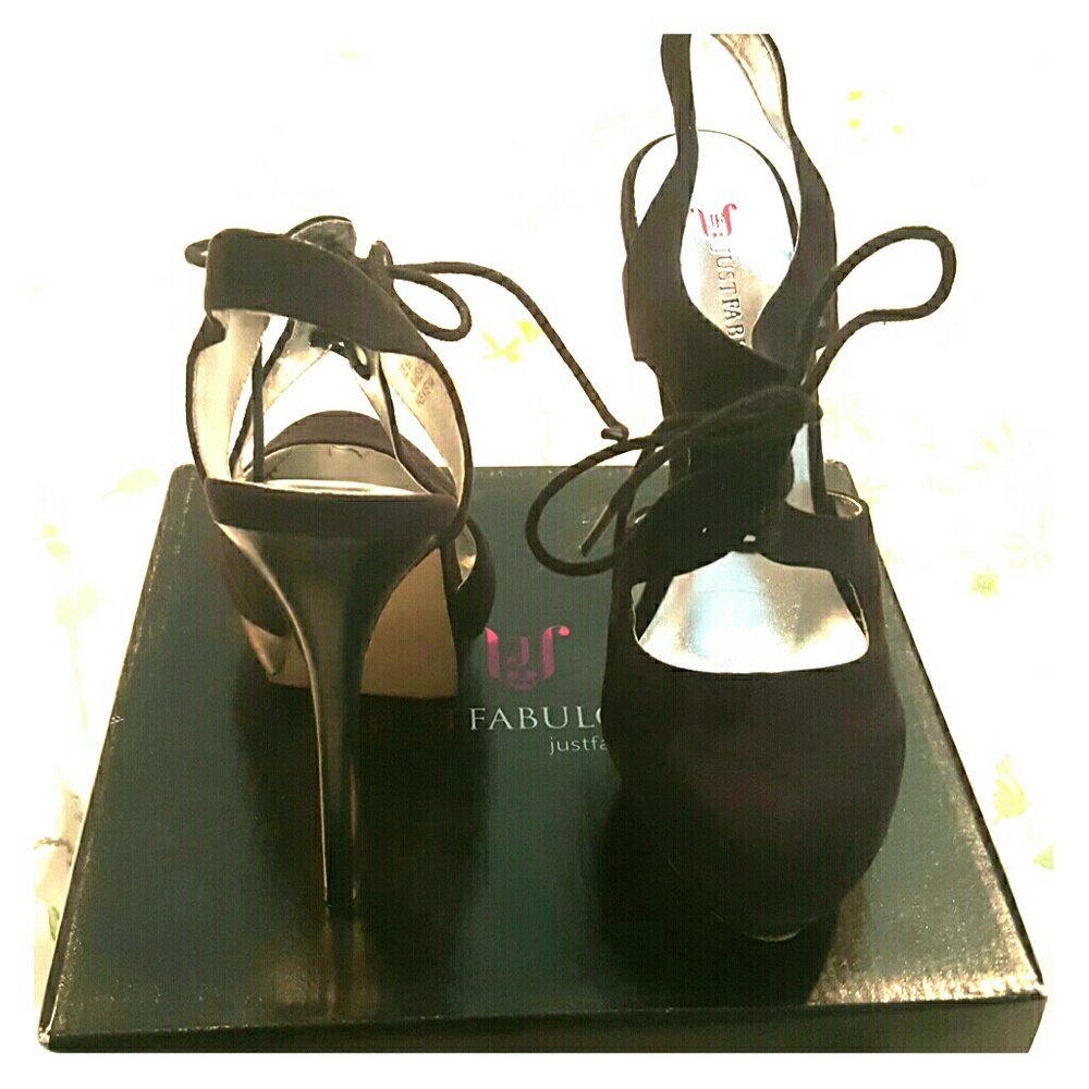 Closed toe lace up heels