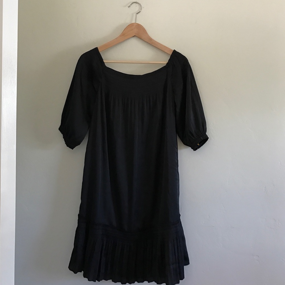 SOLD Adorable White/Black Silk Dress