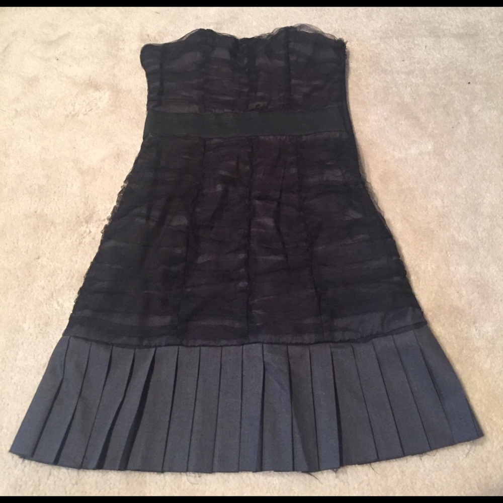 Strapless black dress