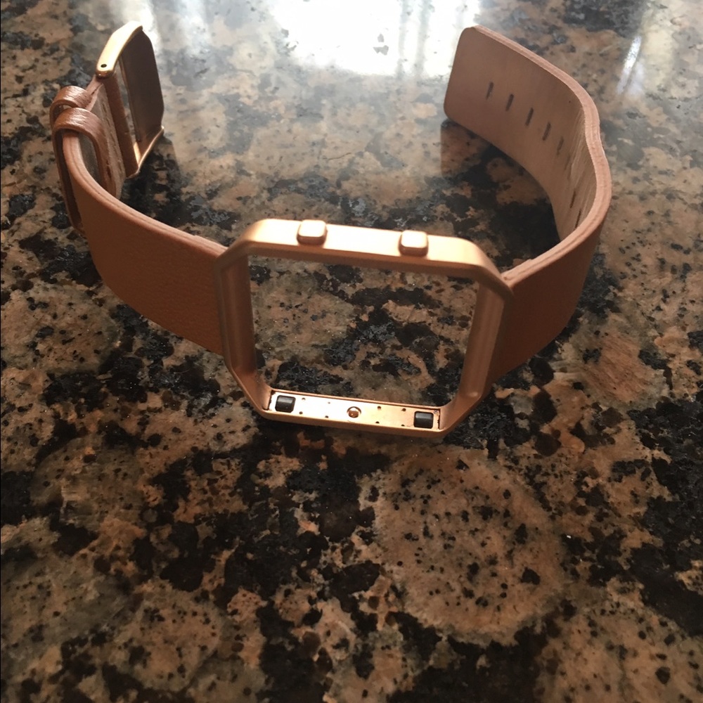 Leather fit bit blaze band