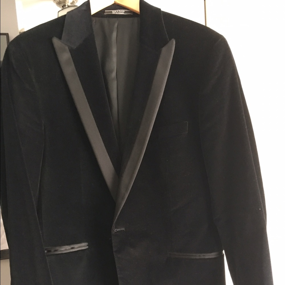 Black Velour Tuxedo Jacket