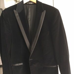 Black Velour Tuxedo Jacket