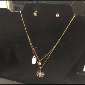 Evil eyes necklace with earrings