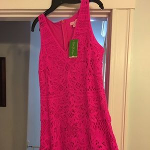 Lilly Pulitzer Pink Crochet Dress
