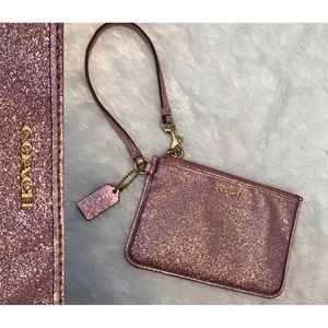 COACH Sparkly Pink Wristlet