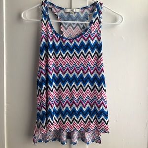 Race back flowy tank