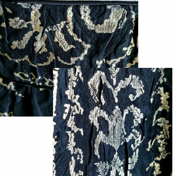 Vtg MaryMcFadden Couture HighWaist BlackGold Skirt - Picture 5 of 5