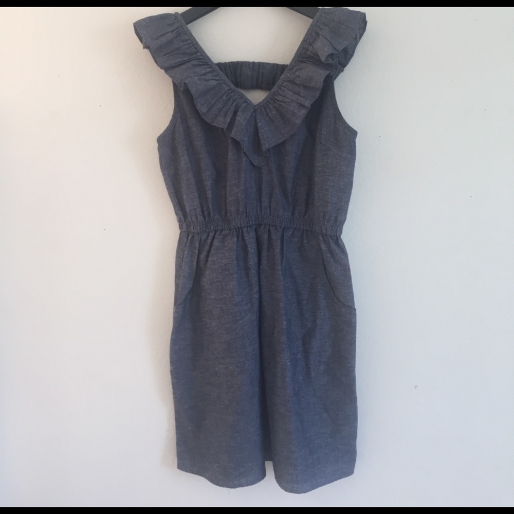 Ruffled Jean Dress