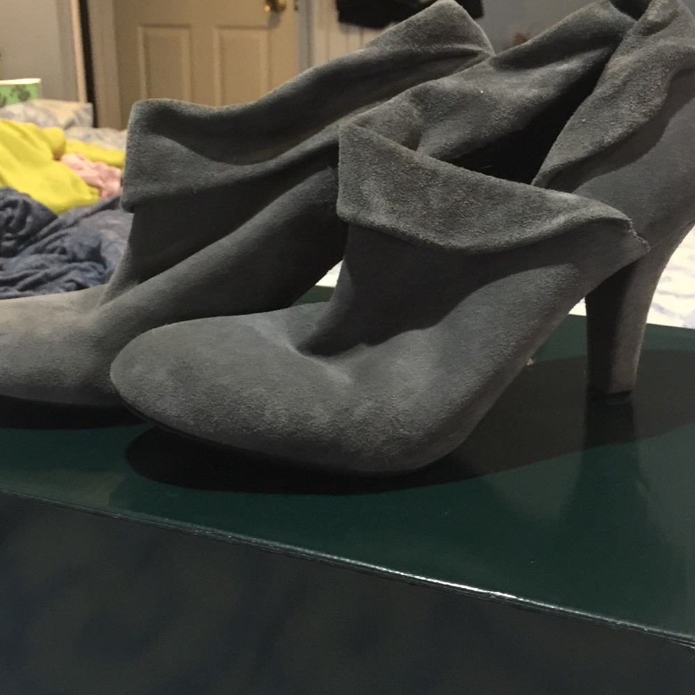 Suede Gray Bootie