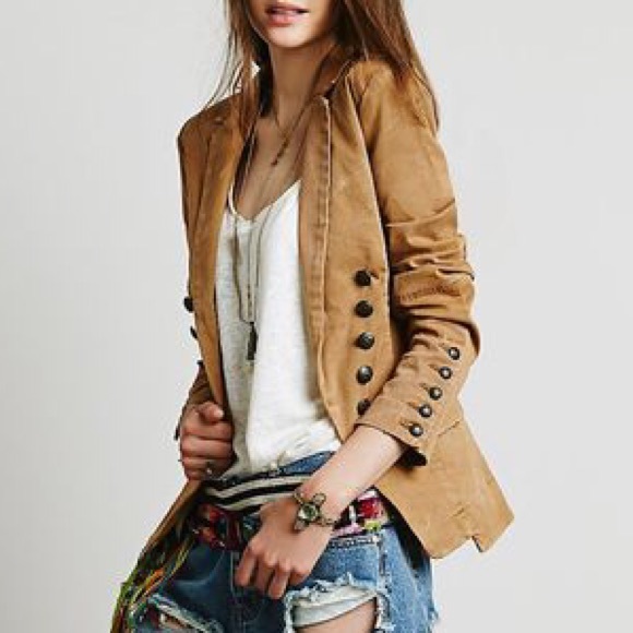 Free People Jackets & Blazers - Free People brown structured washed blazer