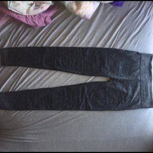 Gray fleece leggings