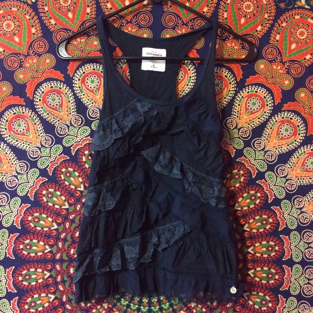 Kids Navy Blue Abercrombie Tank