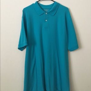 L.L. Bean LT Aqua Blue Men's Polo